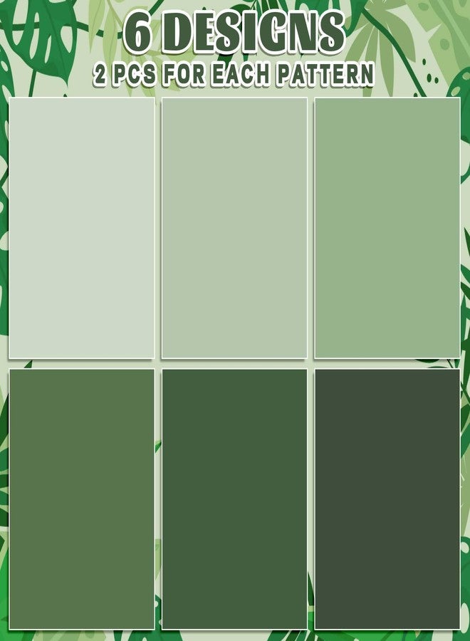 JarThenaAMCS ورق تغليف هدايا JarThenaAMCS، ١٢ ورقة، لون أخضر فاتح - ليس لفة - ٦ ألوان متدرجة من الأخضر، ورق تغليف هدايا مطوي بشكل مسطح، ورق زخرفي للأعمال الفنية والحرف اليدوية، مناسب لحفلات الزفاف وأعياد الميلاد وحفلات استقبال المولود في فصل الربيع - Image 3